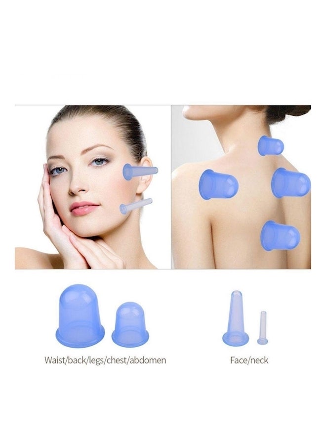 4-Piece Body Massager Cupping Blue