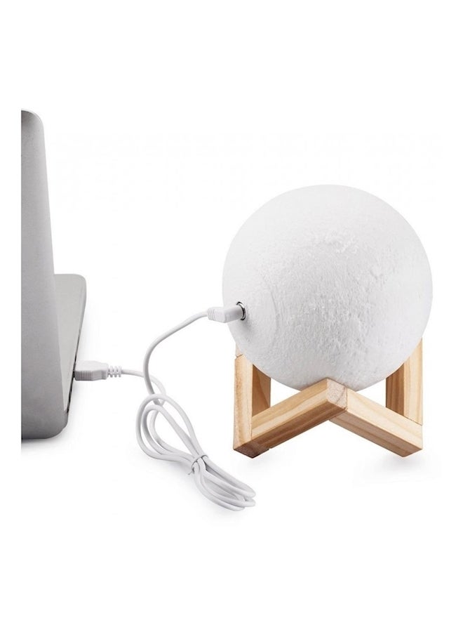 Decorative 3D Moon Lamp With Remote Grey/White/Beige 15cm