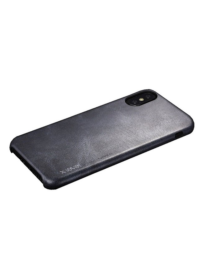 X-level Protective Leather Cover For iPhone Xs Max Black  - Image 1