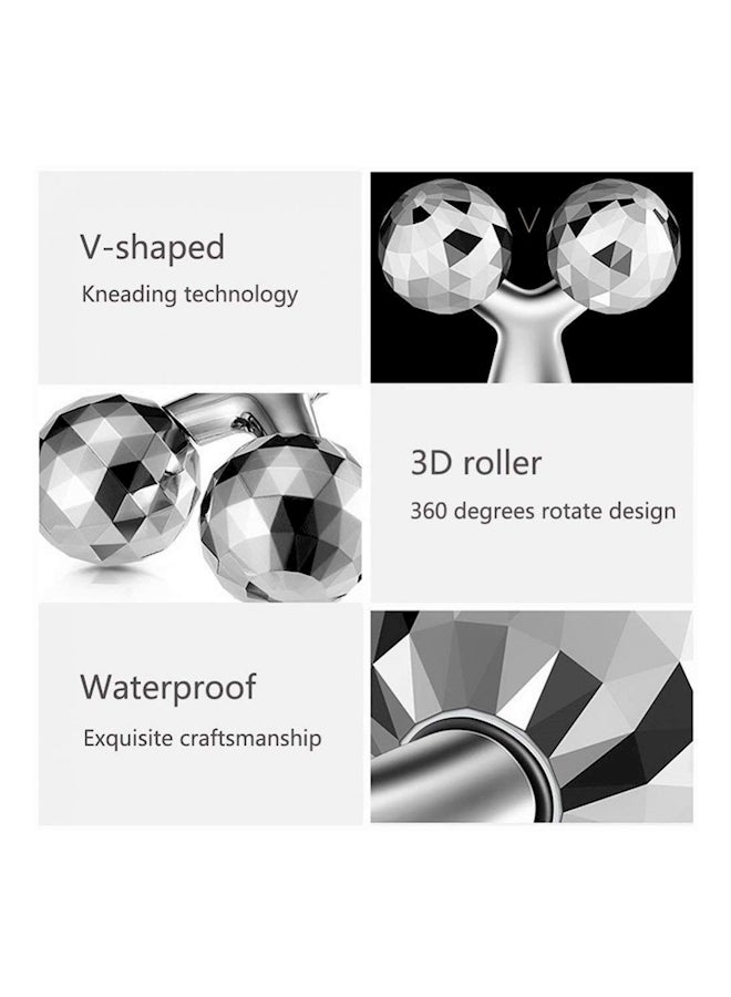 جهاز تدليك الوجه الدوار ثلاثي الأبعاد فضي - Image 3