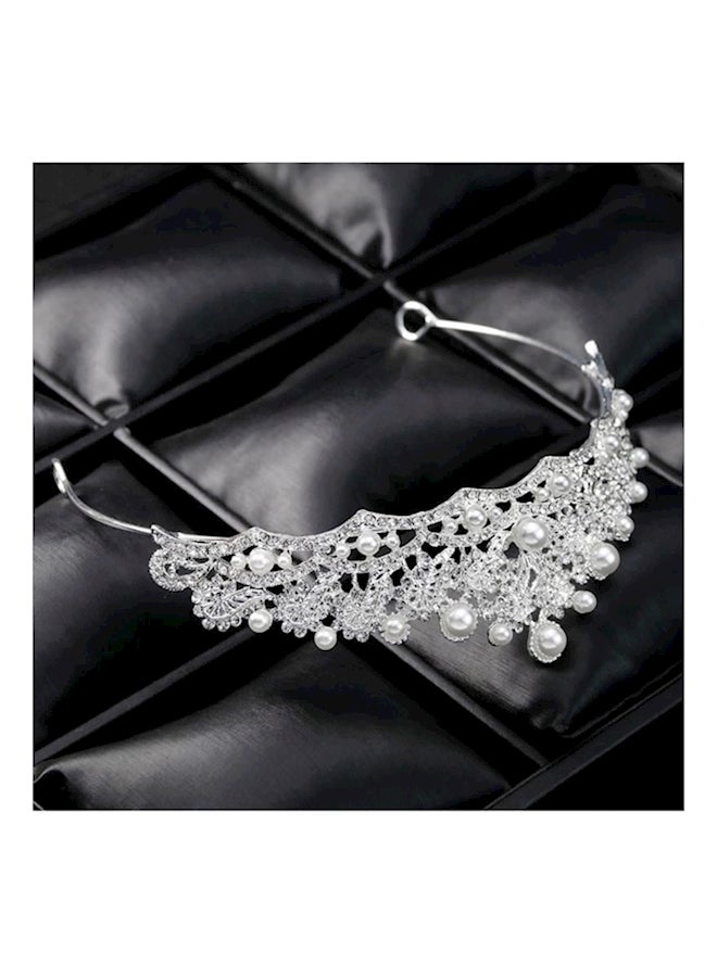 Floral Patterned Crown Tiara  - Image 3