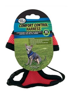 four paws Comfort Control Dog Harness Red/Black XS 