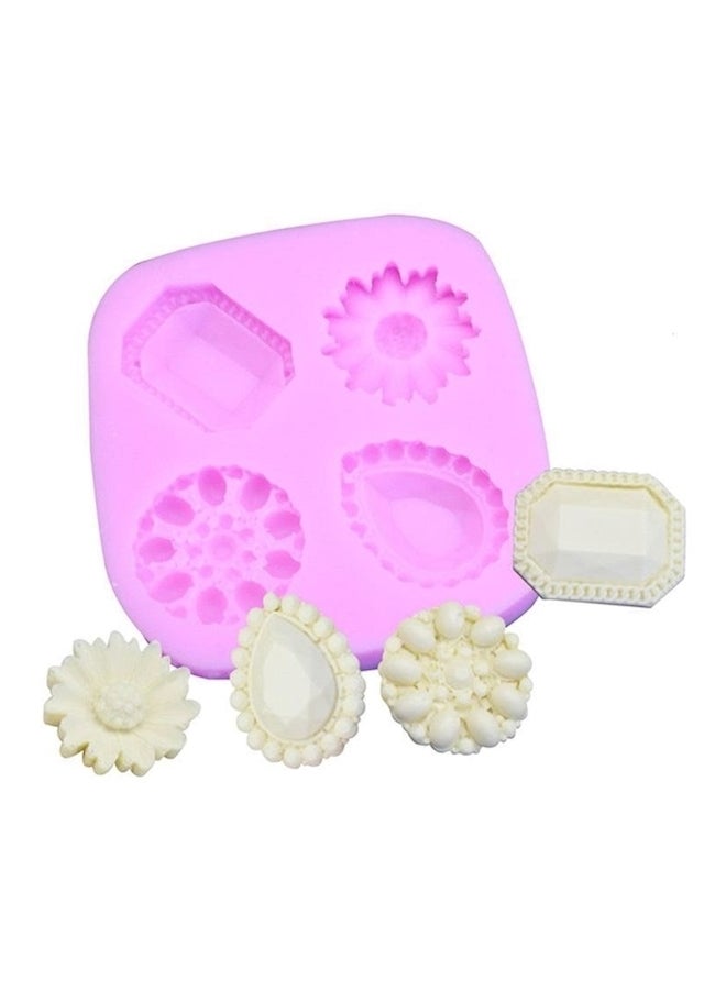 Silicone Waffle Shaped Mould Pink - Image 2