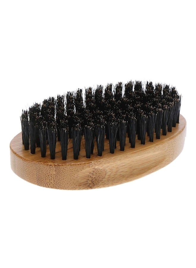 Mustache/Beard Facial Brush Beige/Black 11x6.5x3.5cm - Image 1