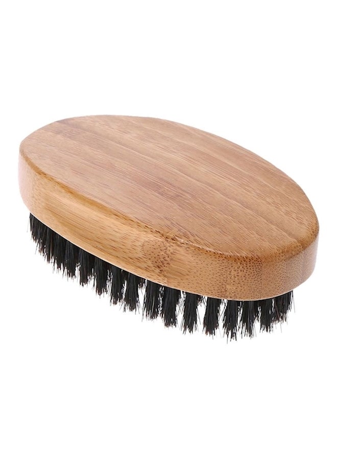 Mustache/Beard Facial Brush Beige/Black 11x6.5x3.5cm - Image 3