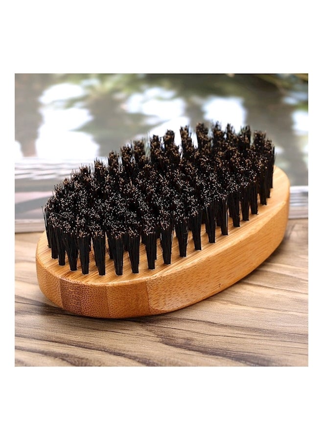 Mustache/Beard Facial Brush Beige/Black 11x6.5x3.5cm - Image 5