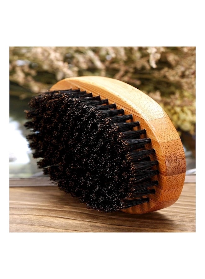 Mustache/Beard Facial Brush Beige/Black 11x6.5x3.5cm - Image 4