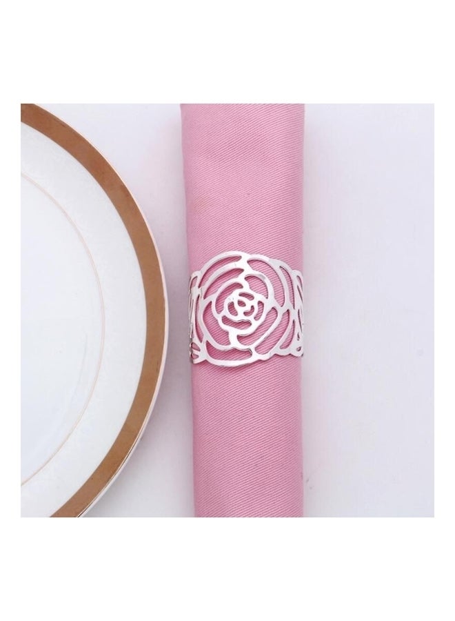 Luxurious Serviette Rings Napkin Holder Silver  - Image 2