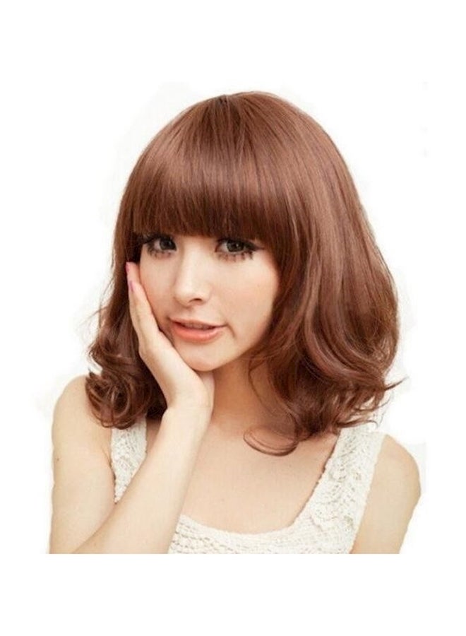 Flat Bangs Short Hair Wig