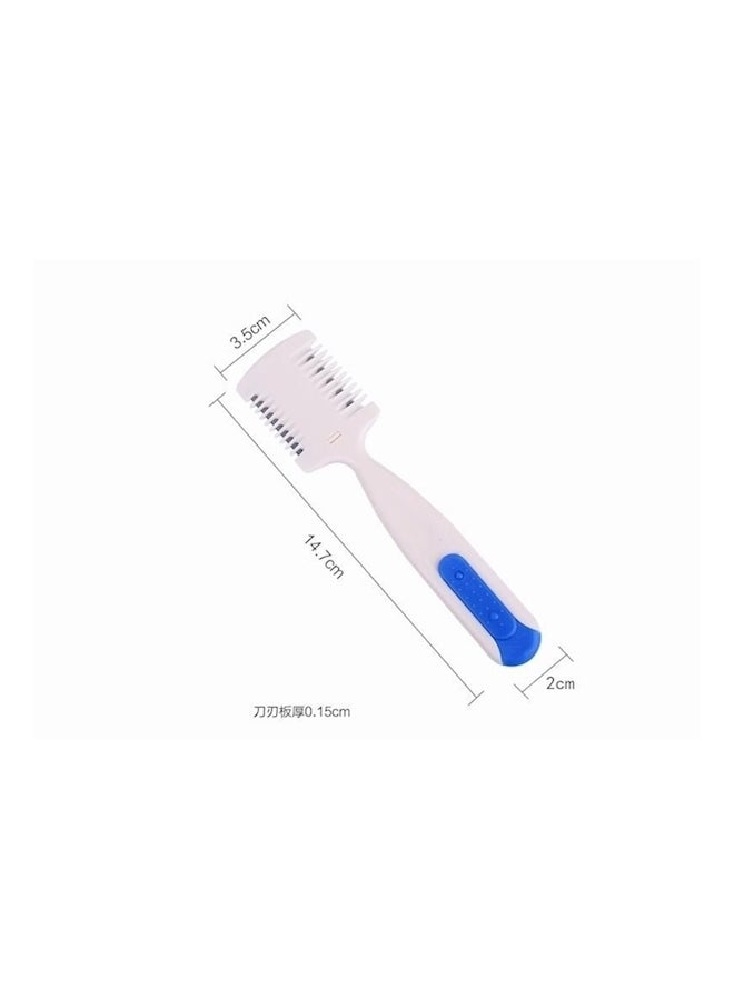 Generic Double Bladed Barber's Knife White/Blue  - Image 2