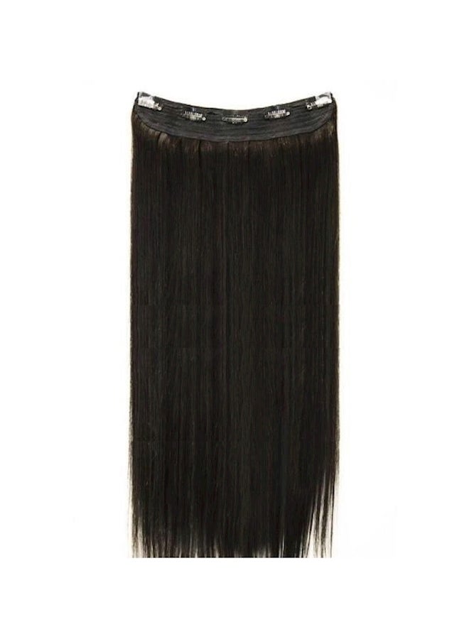 Straight Remy Clipin Human Hair Extensions Black 24inch - Image 1