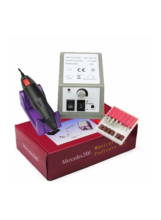 Generic Electric Nail Art Drill Tool Black/Red/Brown  - Image 1