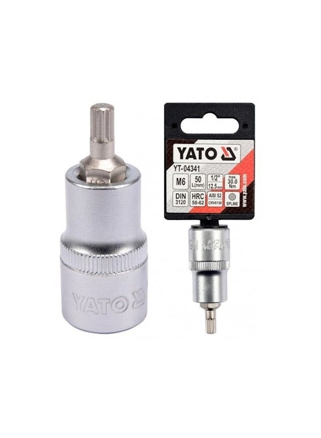 Yato Socket Bit Hand Tool Silver