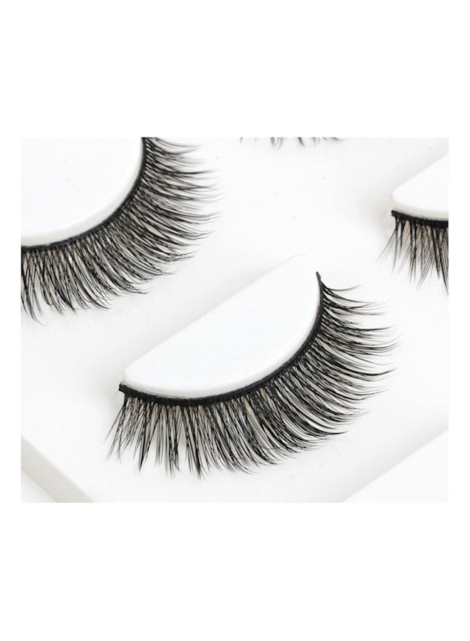 3-Pair False Eyelashes Black - Image 2