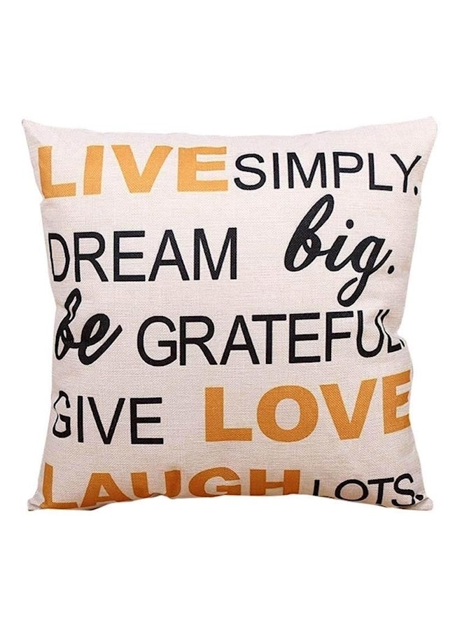 Big Printed Cushion Cover canvas Pink/Beige/Black 25x24.4x202cm
