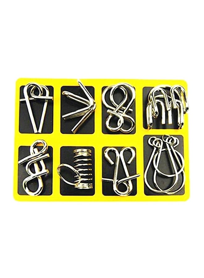 null - 8-Piece Metal Wire Interlocking Game Set - Image 1