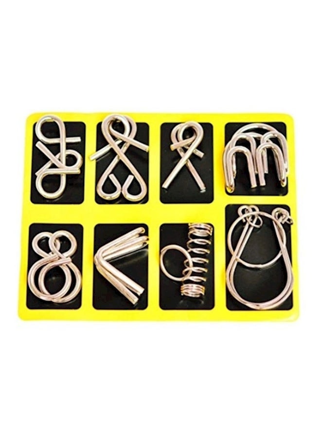 null - 8-Piece Metal Wire Interlocking Game Set - Image 1