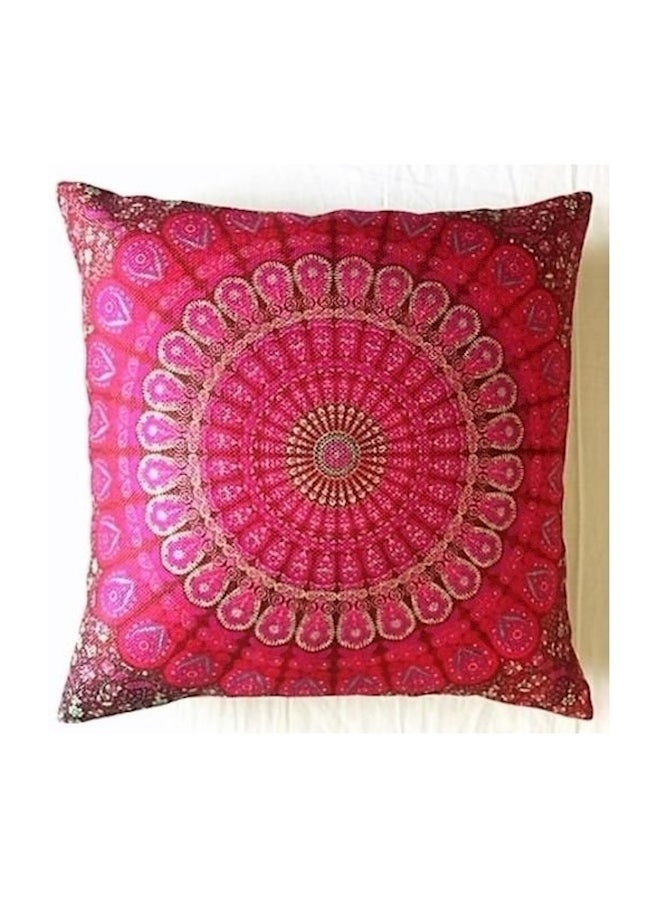 Cotton Cushion Cover Red/Pink 40x40cm