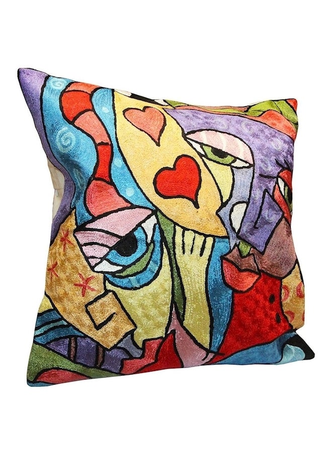 Picasso Printed Cushion Cover Linen Multicolour 45x45cm - Image 2