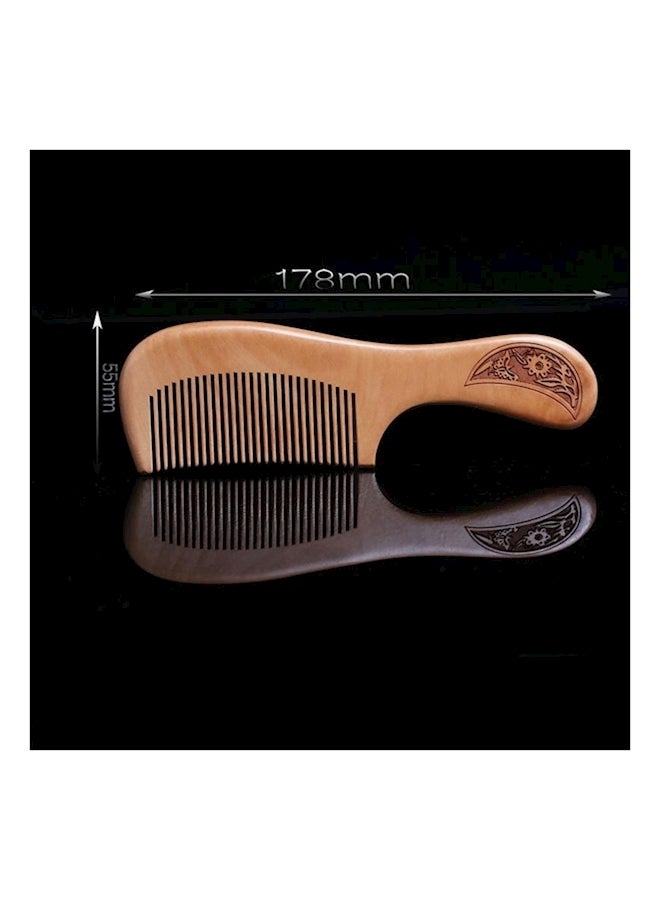 Wooden Hair Comb Brown - Image 2