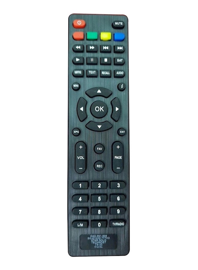 HCE Remote Control For Receivers Black