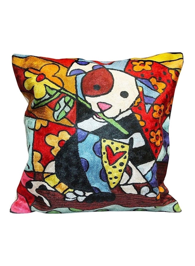 Picasso Design Cushion Cover Linen Black/White/Red 45x45centimeter - Image 1