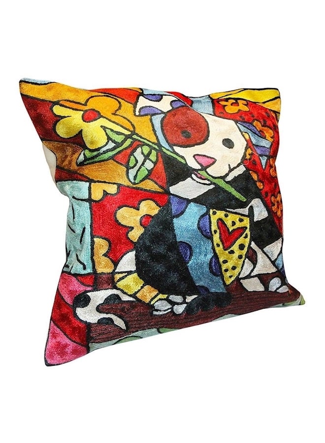 Picasso Design Cushion Cover Linen Black/White/Red 45x45centimeter - Image 2