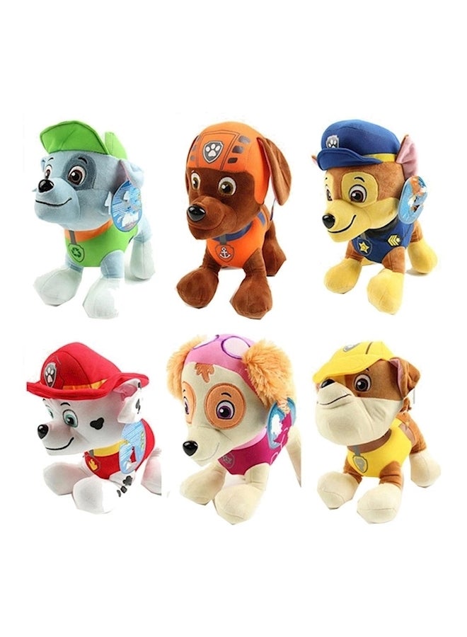 6-Piece Puppy Plush Doll Set