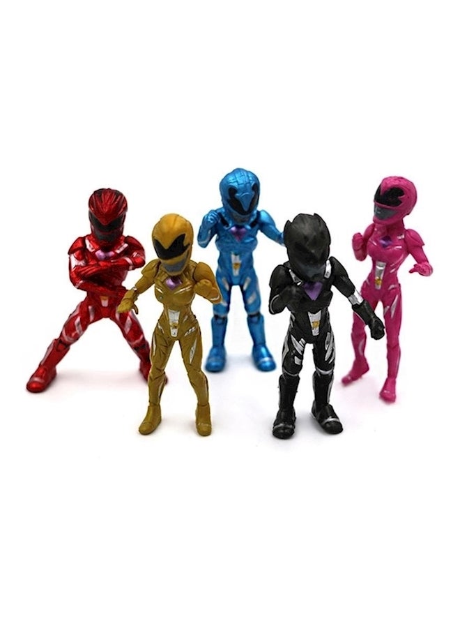 5-Piece Extraordinary Team Dinosaur Cake Decoration Doll 8cm 