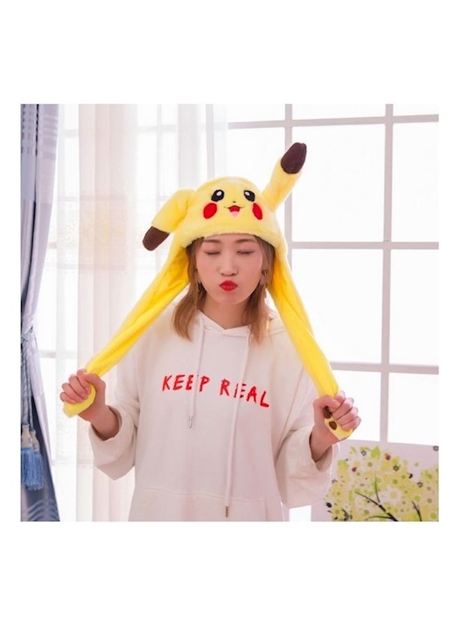 Generic - Plush Pikachu Ear Hat Yellow/Red/Brown - Image 1