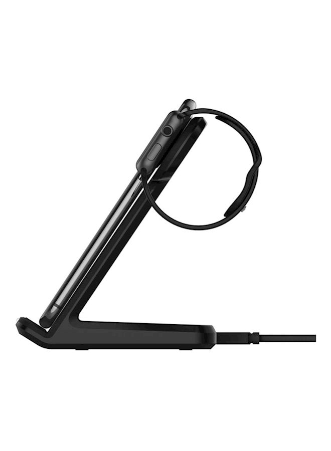 2 In 1 Wireless Charging Dock For Smartwatch And Phone Black  - Image 2
