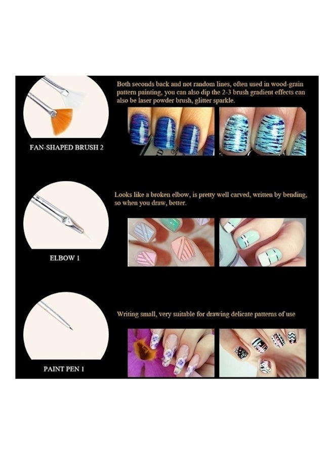 20-Piece Nail Art Design Set Multicolour - Image 3