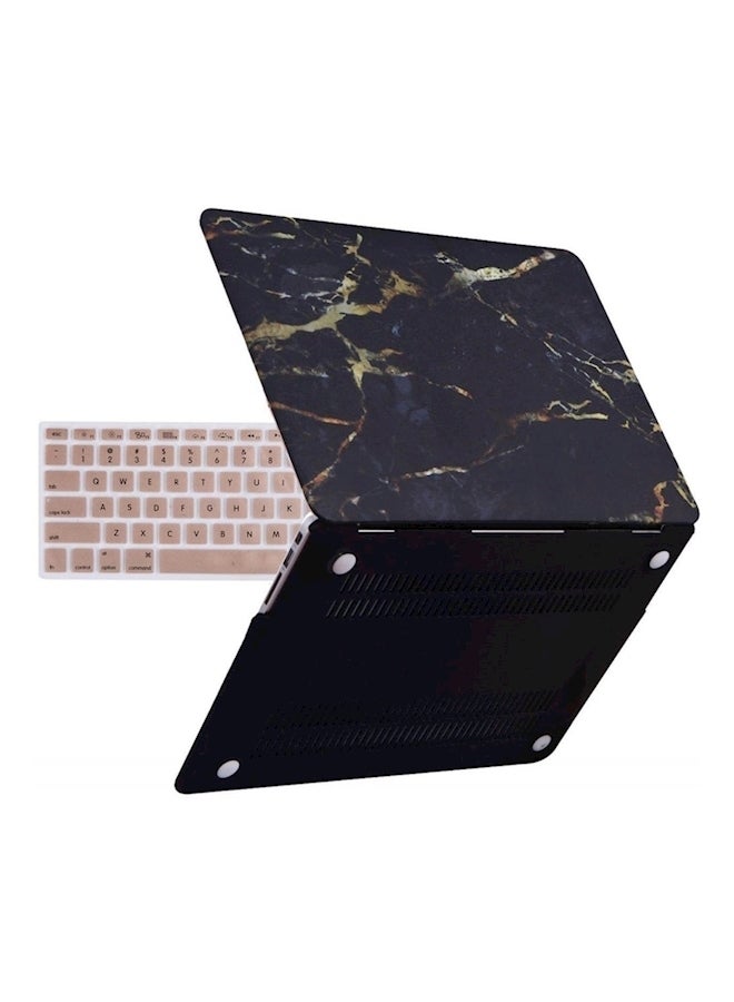 Hard Rubber Coated Plastic Cover With Keyboard Skin For Macbook Air 13/13.3 Inch A1369/A1466 Black - Image 1