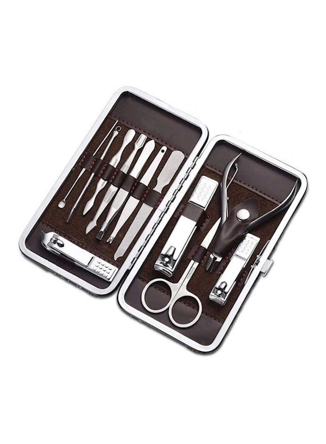 طقم قصافة أظافر عدد 12 قطعة فضي - Image 2