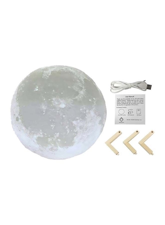 KKmoon Decorative Moon Shaped Lamp White 5.9inch - Image 1