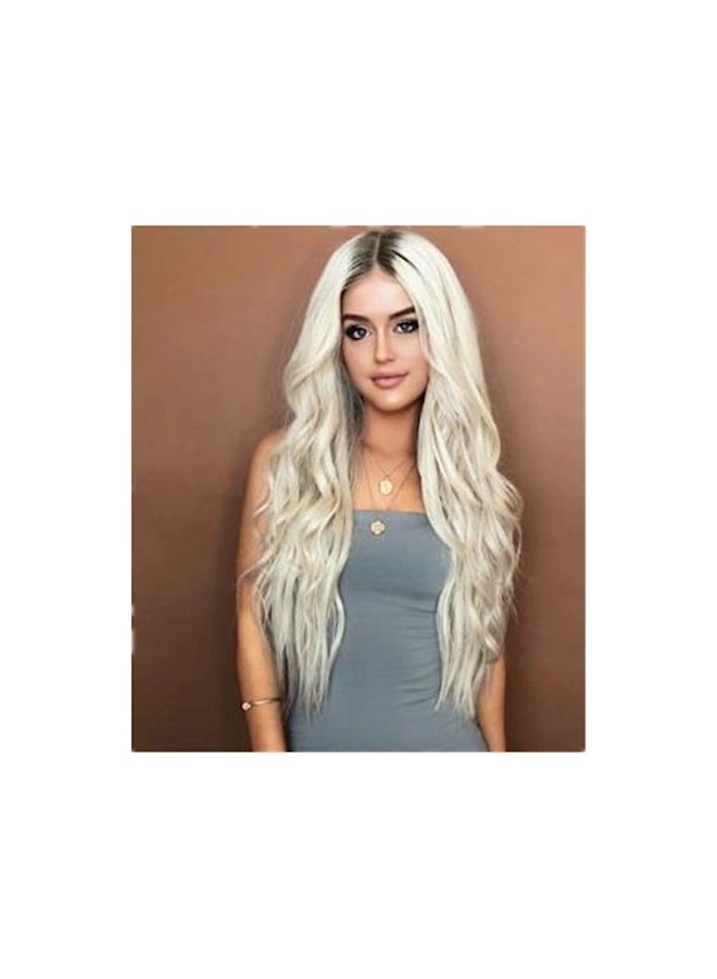 Gradient Long Curly And Wavy Wig Beige - Image 2