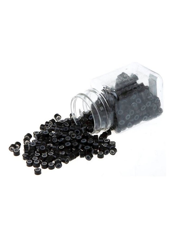 حلقات خرز لوصلات الشعر أسود