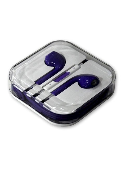 In Ear Headphones With Mic For Apple iPhone 5S Blue/White