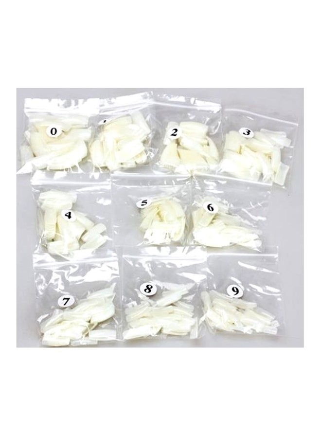 500 قطعة من الأظافر الاصطناعية أبيض - Image 1