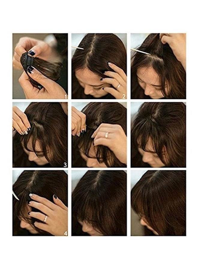 Generic - Mini Bangs Fringe Hair Extension Clip Black - Image 1