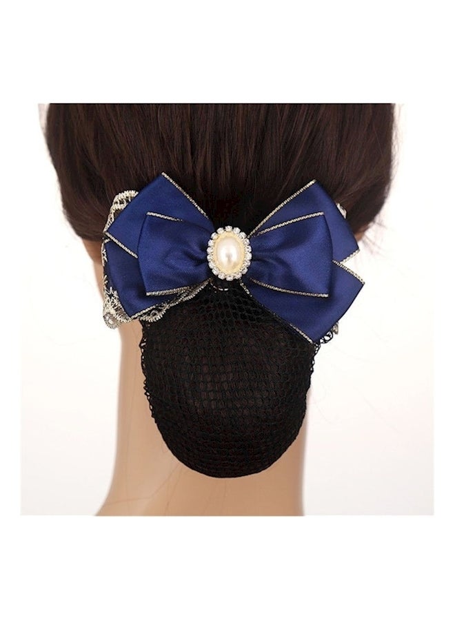 Butterfly Knot Designed Hair Net Blue/Black - Image 1