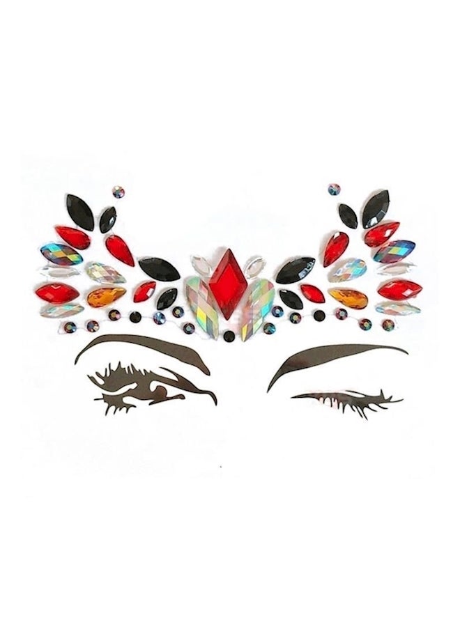 ملصقات تاتو مؤقتة مزينة بالأحجار متعدد الألوان