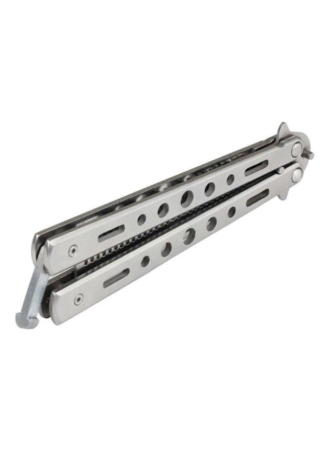 Knife Style Butterfly Hair Comb Silver - Image 2