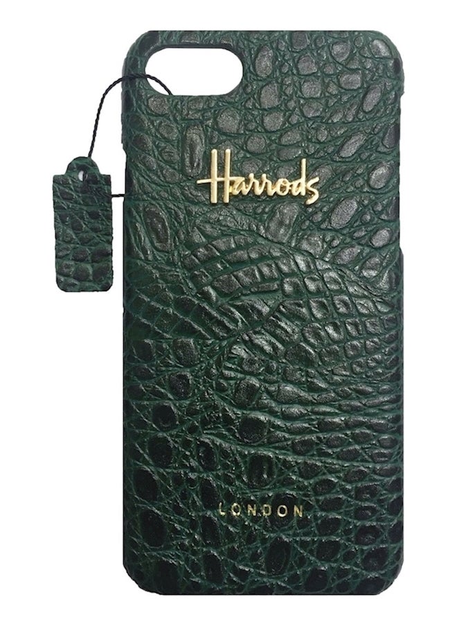 Harrods - Leather Back Case For Apple iPhone 7 Green - Image 1