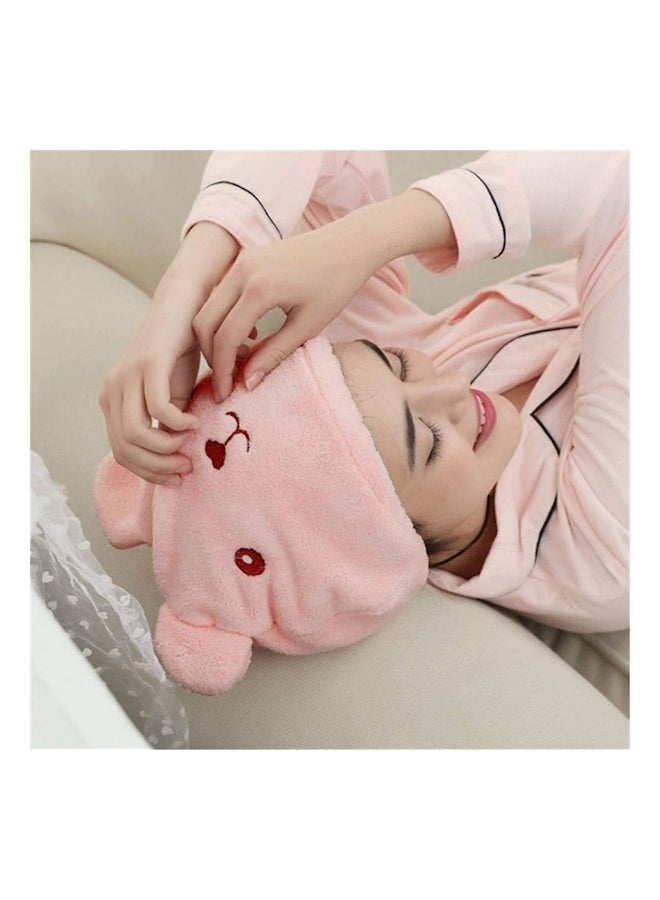 منشفة استحمام ملتفة للرأس وردي - Image 2