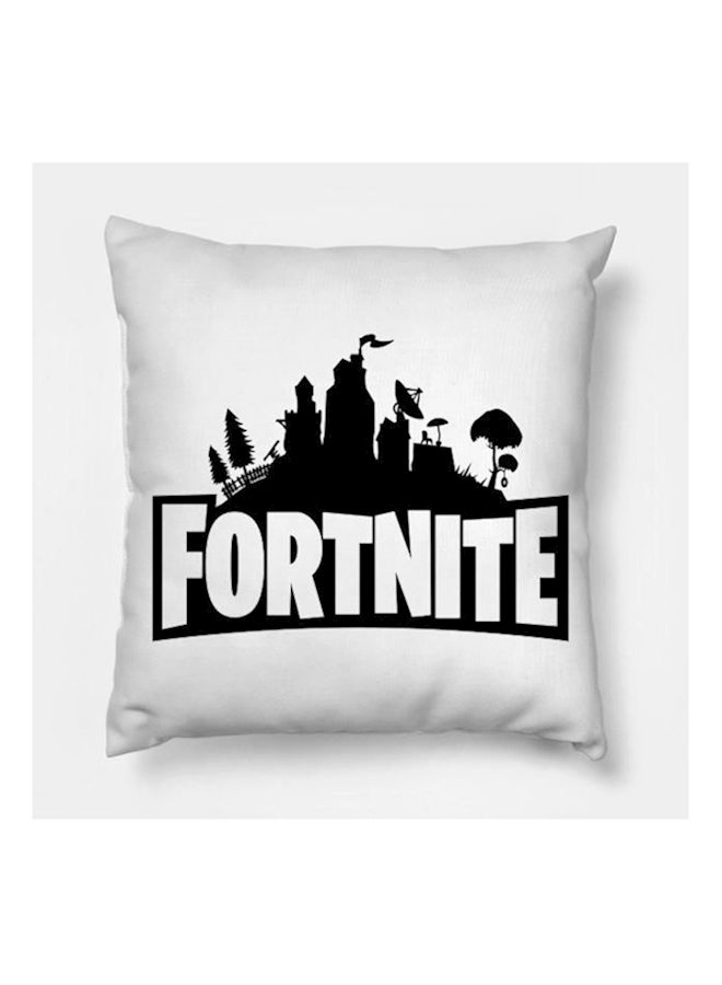غطاء وسادة ديكور للتزيين بطبعة مستوحاة من لعبة "Fortnite" أبيض/ أسود - Image 1
