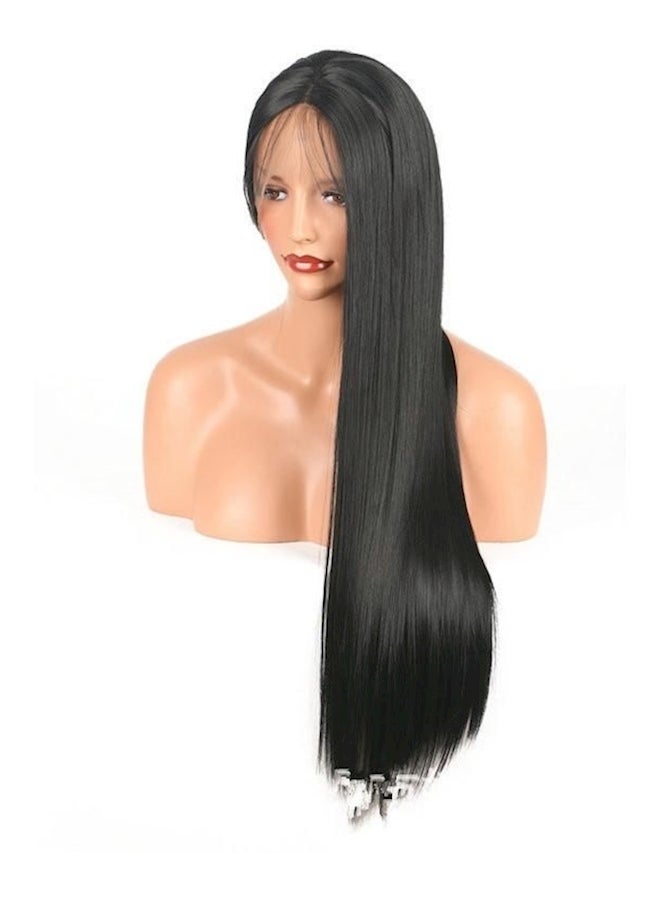 باروكة شعر مستعار بتصفيف مستقيم قصير أسود - Image 2