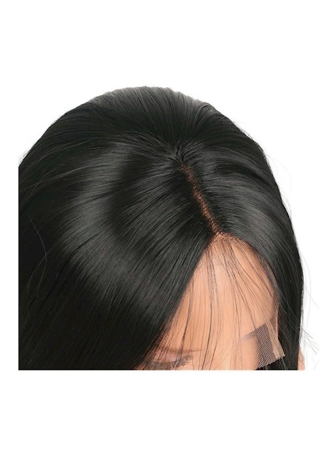 باروكة شعر مستعار بتصفيف مستقيم قصير أسود - Image 3