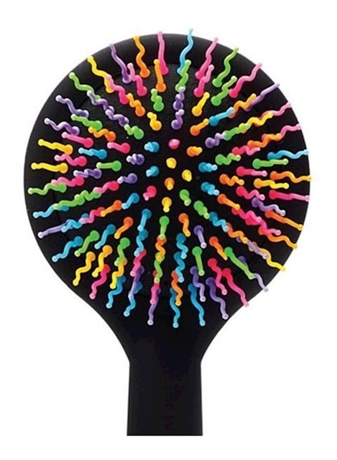 Hair Straightening Brush With Mirror Black/Pink/Yellow - Image 1