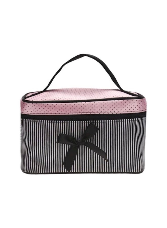 حقيبة لمستحضرات التجميل والمكياج مزينة بطبعة منقطة متعدد الألوان - Image 1